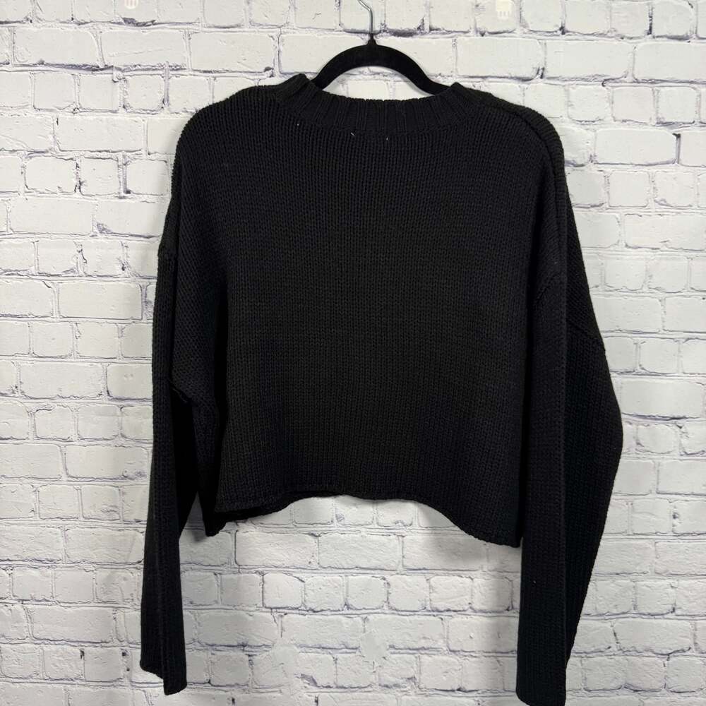 Rue 21 Mushroom Black Sweater Size M - Picture 3 of 7